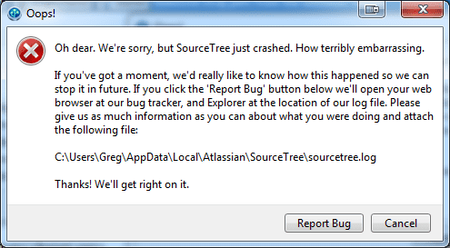 sourcetree error