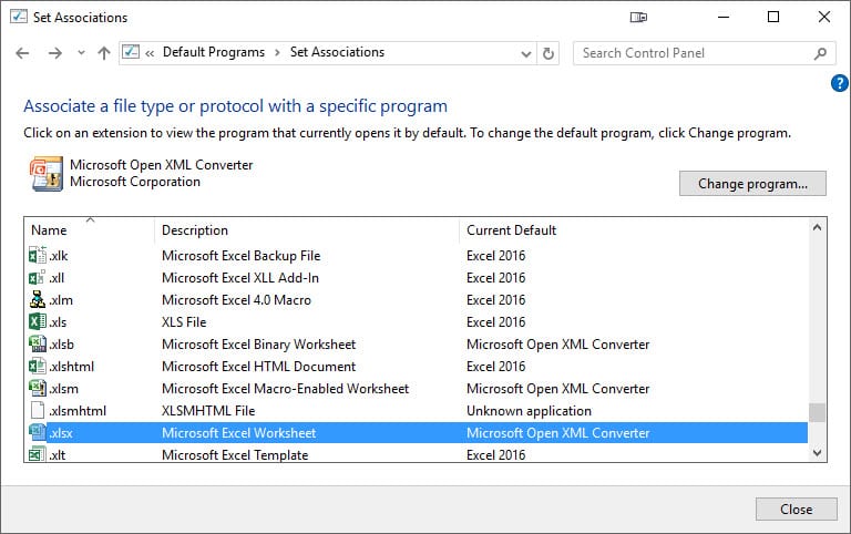 Default Programs